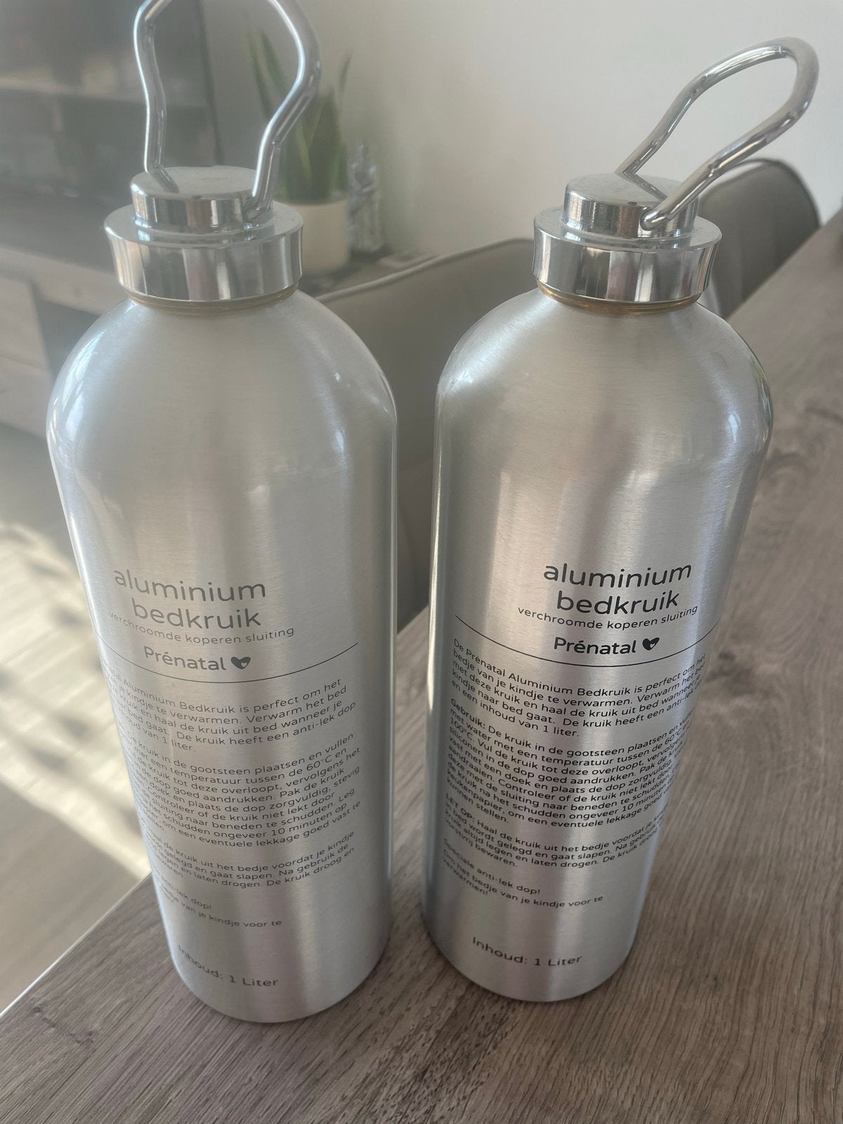 Prénatal aluminium bedkruik met handdoek en wikkeldoek, Ophalen of Verzenden, Zo goed als nieuw