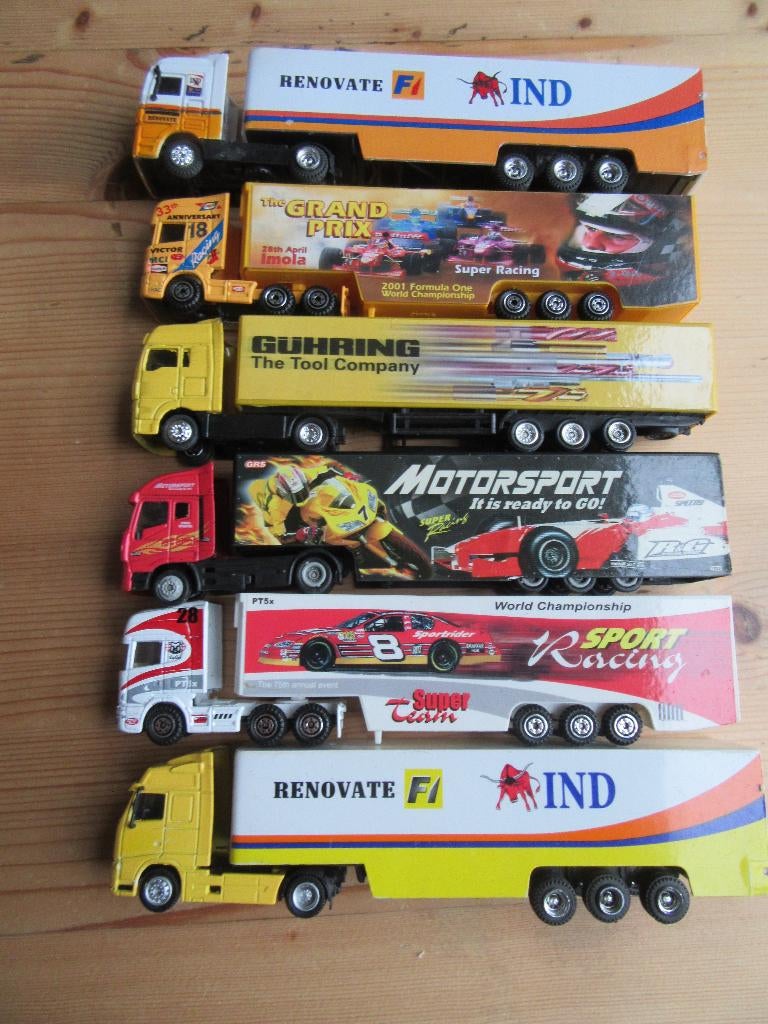 6 vrachtwagens 1/87, Hobby en Vrije tijd, Modelauto's | 1:87, Ophalen of Verzenden, Zo goed als nieuw, Bus of Vrachtwagen, Overige merken