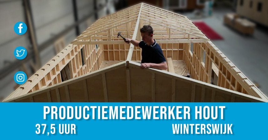 Productiemedewerker hout, 33 - 40 uur, LBO / VMBO, Tijdelijk contract