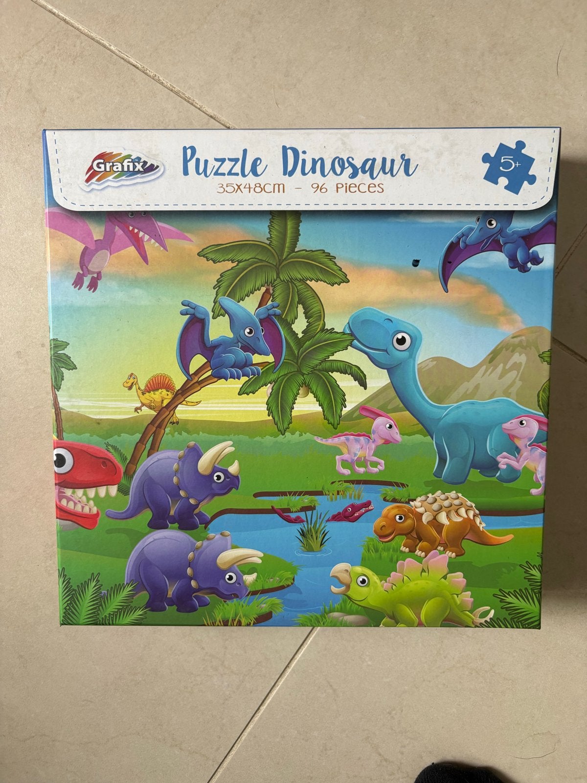 Grafix Dinosaurussen Legpuzzel 96 Stukjes, ., Zo goed als nieuw, ., 6 jaar of ouder