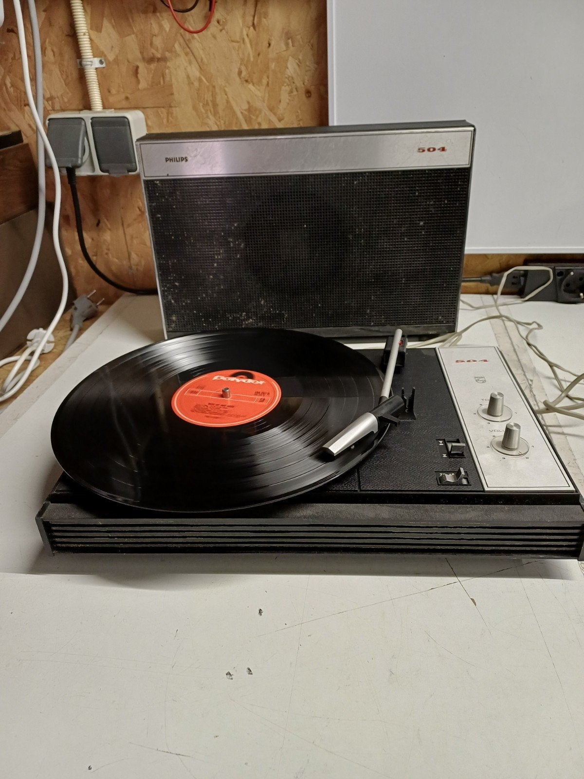 Philips 504 Platenspeler uit 1971 - Werkt Prima!