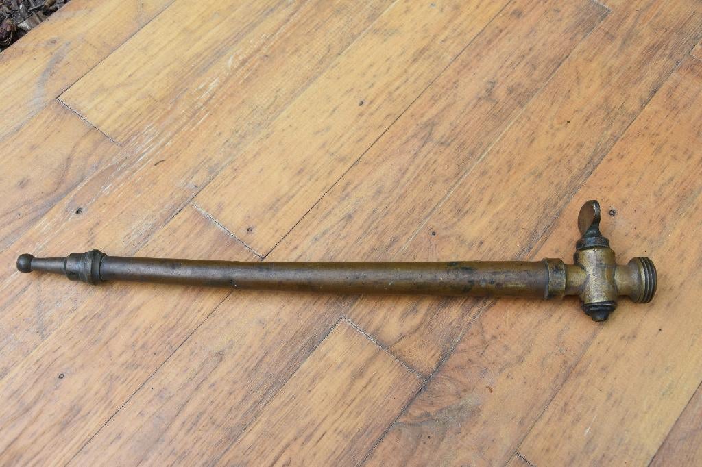 Antieke ( messing) gaskraan met slangaansluiting, Ophalen of Verzenden, Gebruikt, Overige typen