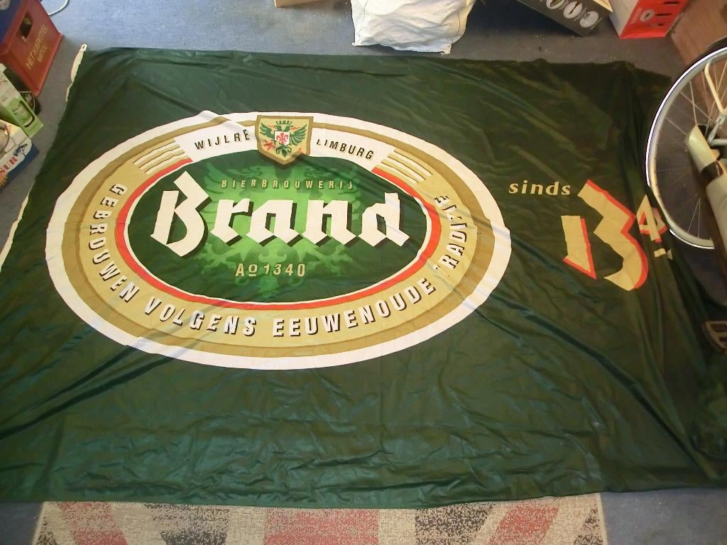 Biervlaggen -spandoek - Brand, Amstel bock, Palm, Brugse Zot, Verzamelen, Ophalen of Verzenden, Overige typen, Overige merken