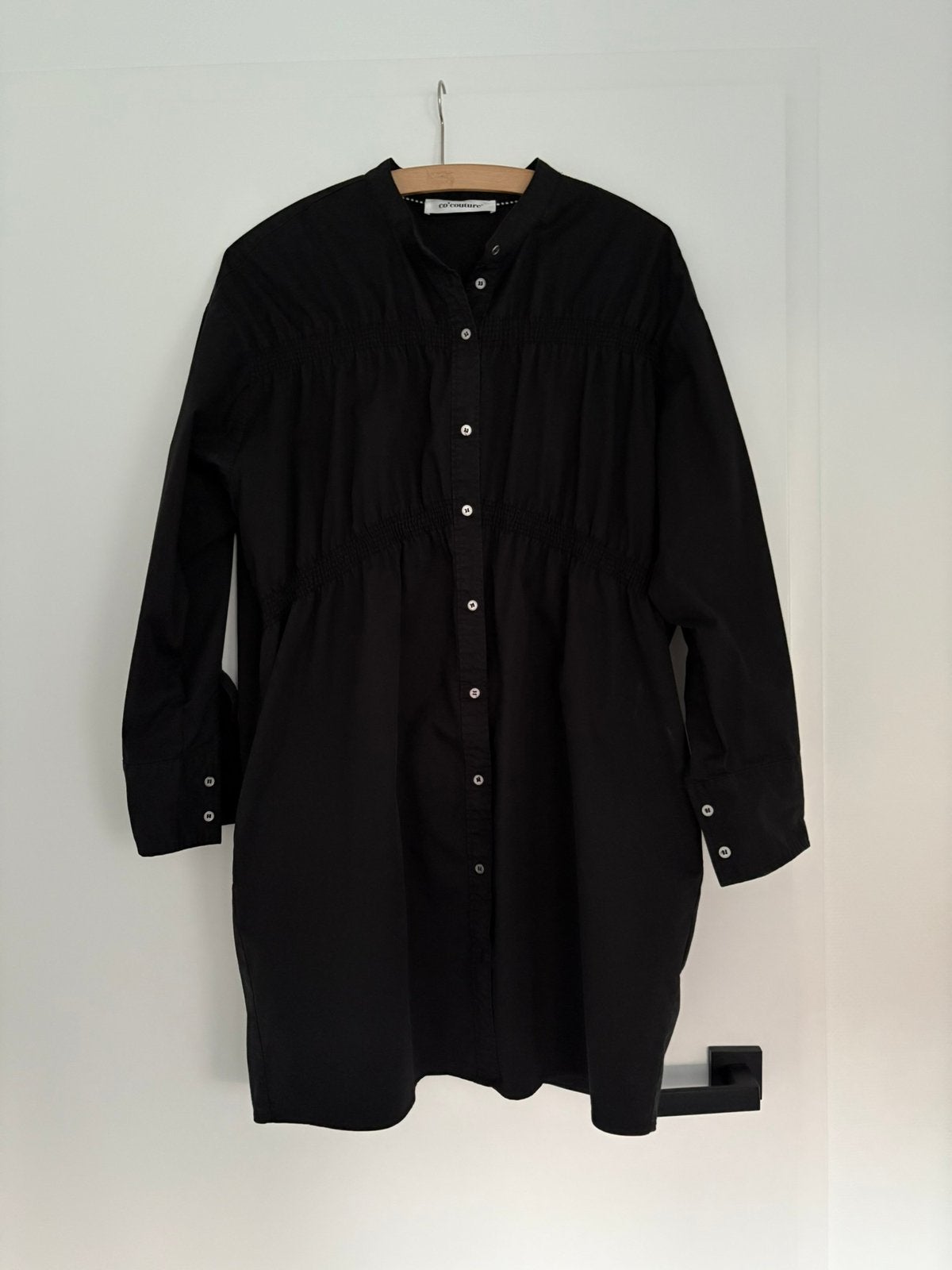 Co Couture Zwarte Katoenen Blouse Jurk / Tuniek Maat 36 (S), Ophalen of Verzenden, Maat 36 (S), Zwart