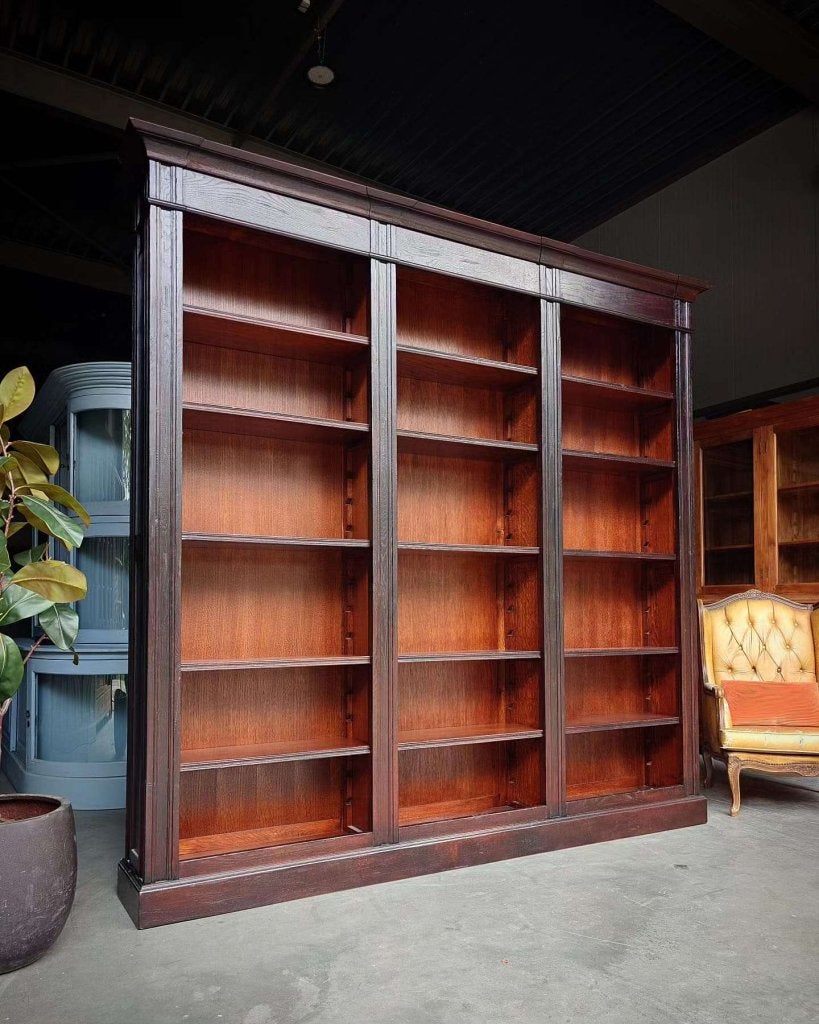 Prachtige eikenhouten boekenkast | Demontabel! | #7885, Huis en Inrichting, Gebruikt, Met deur(en), -, 200 cm of meer