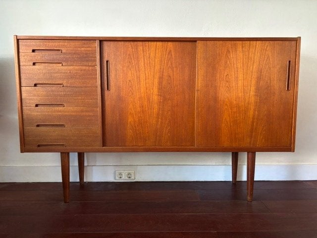 Vintage Nils Jonsson Scandinavisch buffet, Model Florens, Ophalen, Gebruikt, 100 tot 150 cm, 150 tot 200 cm