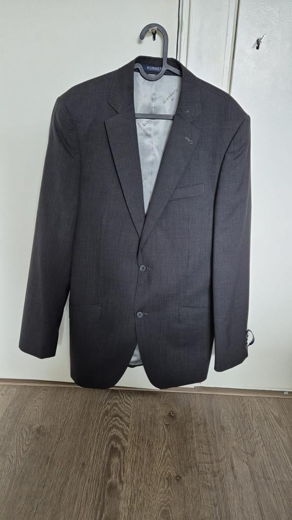 Humberto Heren Colbert plus pantalon- Donkergrijs, Maat L, Maat 52/54 (L), Ophalen of Verzenden, Zo goed als nieuw, Grijs