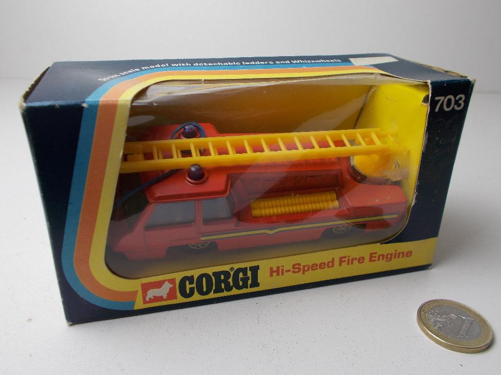 1975 Corgi Toys 703 HI-SPEED FIRE ENGINE (Nieuw in Doos!), Ophalen of Verzenden, Nieuw, Bus of Vrachtwagen, Corgi