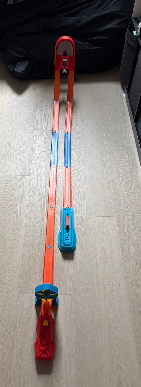 Hot Wheels launcher / lanceerder met baan, Ophalen, Racebaan, Zelf te bouwen, Zo goed als nieuw