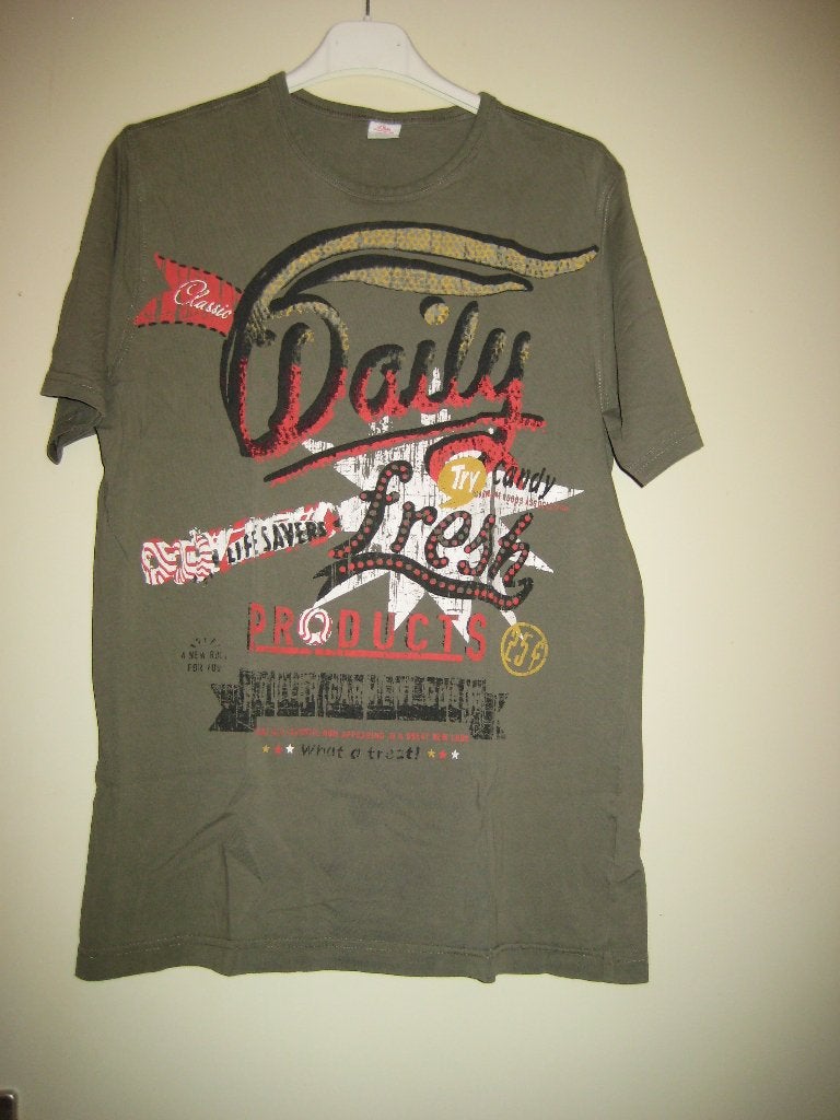 Khaki jongenshirt, XL/176, S. Oliver, Ophalen of Verzenden, Zo goed als nieuw, Jongen, Shirt of Longsleeve