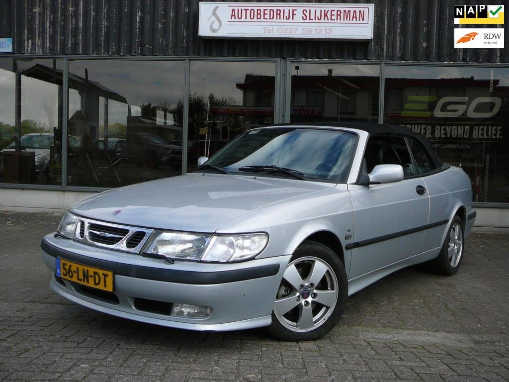 Saab 9-3 Cabrio 2.0 Turbo SE Anniversary, Gebruikt, Zwart, 4 cilinders, 4 stoelen
