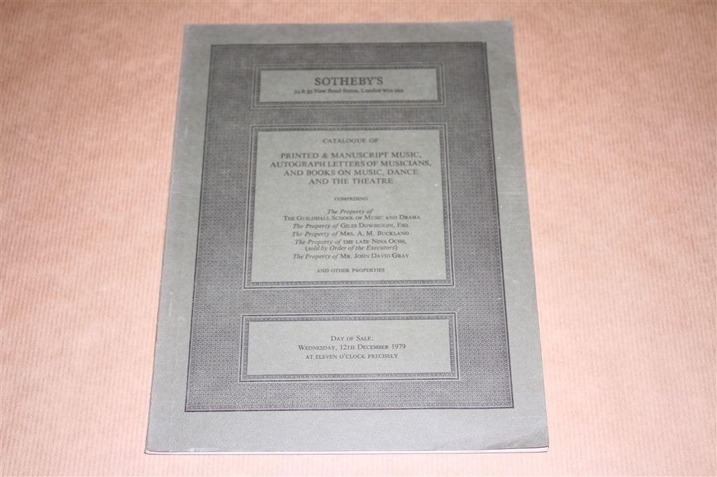Catalogus Sotheby - Manuscripten brieven componisten !!, Boeken, Ophalen of Verzenden, Zo goed als nieuw, Artiest