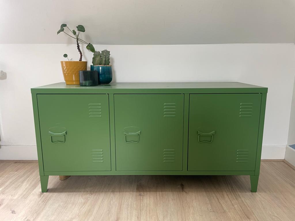 Groene metalen locker kast - opbergkast, Ophalen of Verzenden, Gebruikt