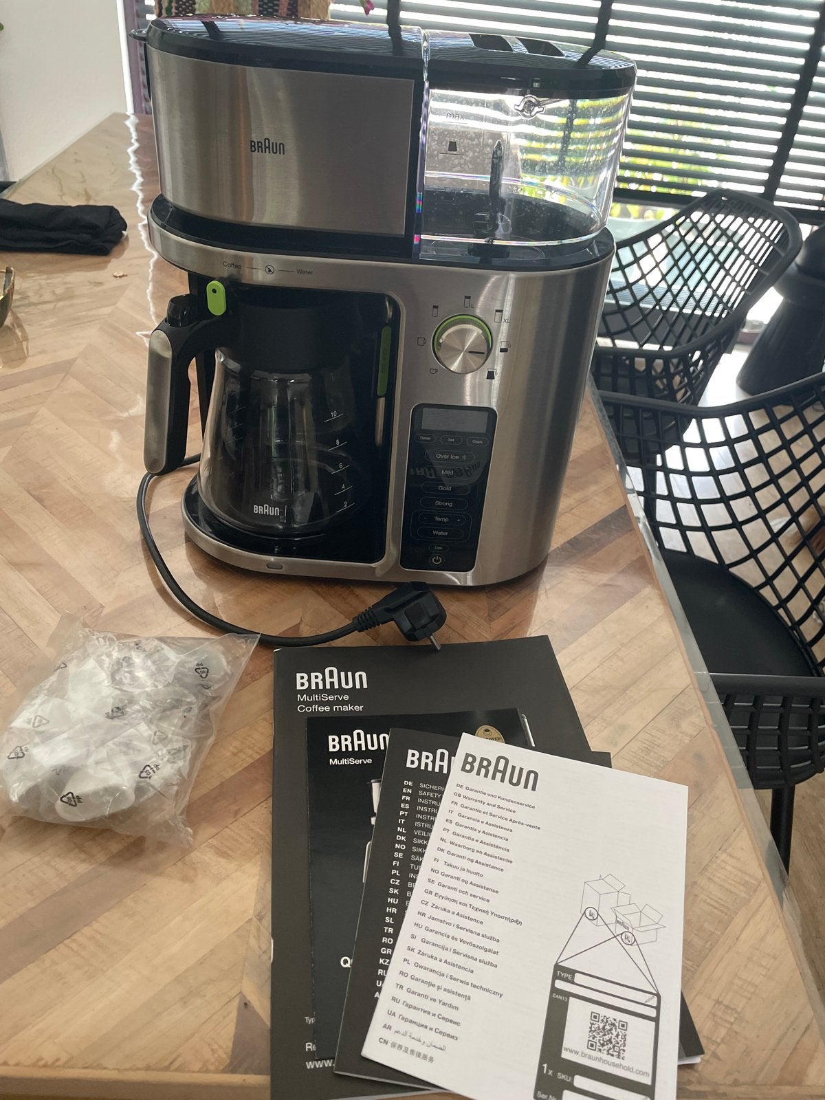 Braun MultiServe Koffiezetapparaat KF901BI, Ophalen, Afneembaar waterreservoir, 10 kopjes of meer, Koffiemachine