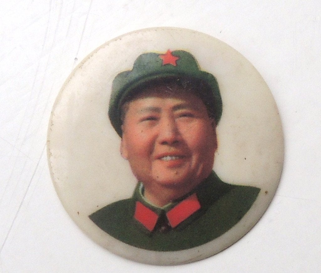 Mao Zedong button (zestiger jaren China), Verzamelen, Ophalen of Verzenden, Overige onderwerpen