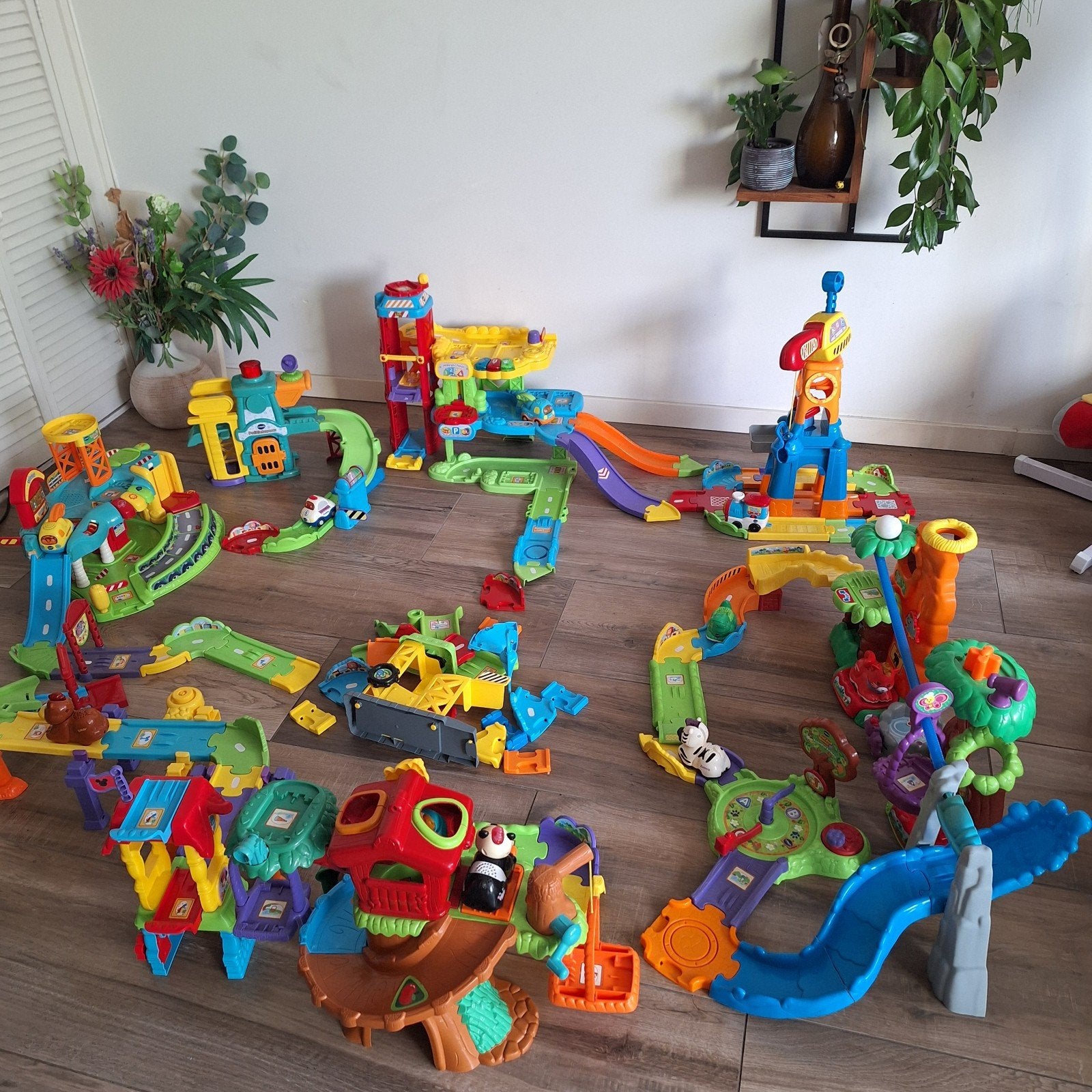 VTech Zoef Zoef Dieren & Toet Toet Auto's Speelsets, Kinderen en Baby's, Ophalen, Gebruikt, Bouwen, Met licht
