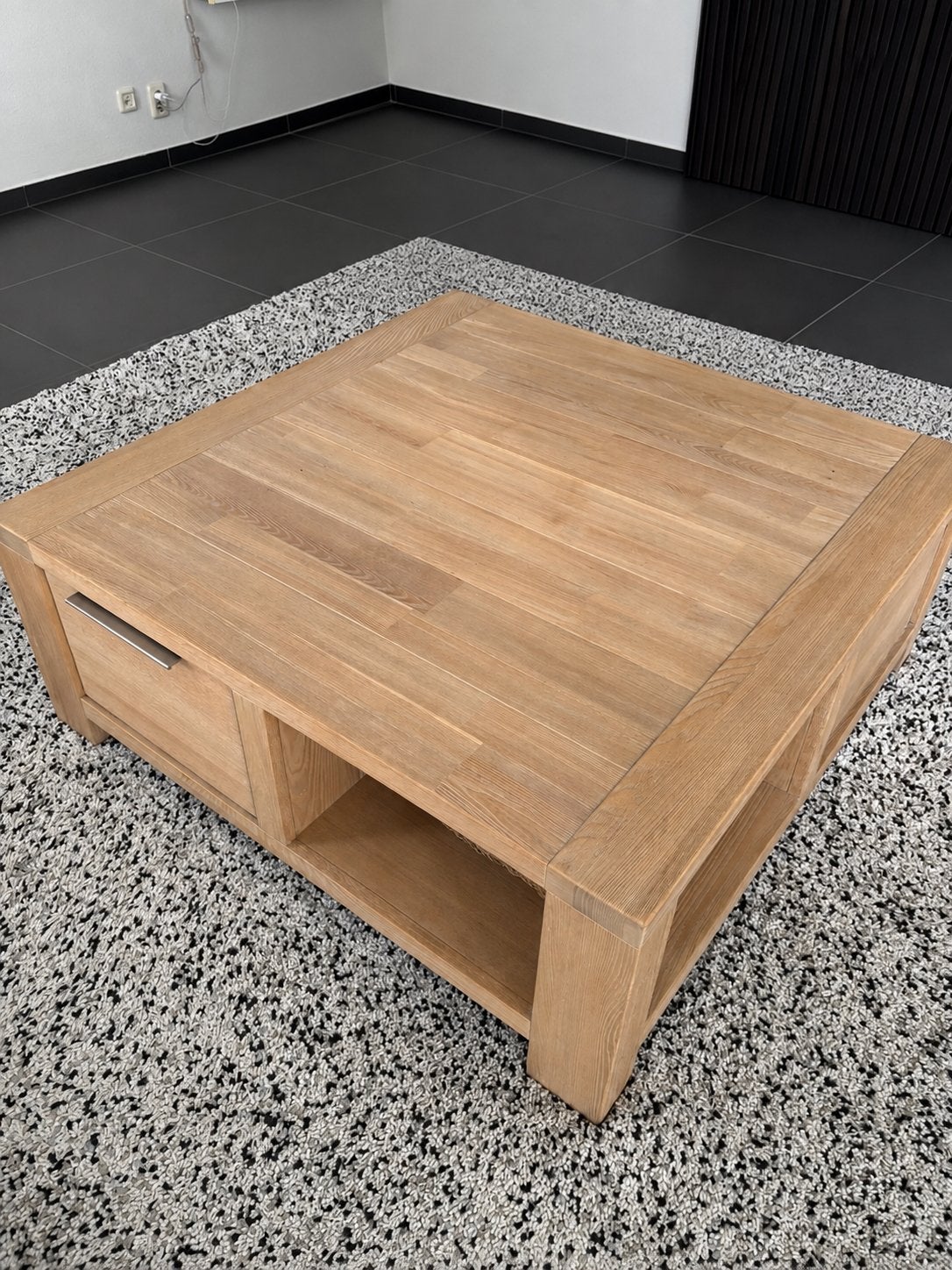 Salontafel van elmhout, Ophalen, Gebruikt, 50 tot 100 cm, Eikenhout