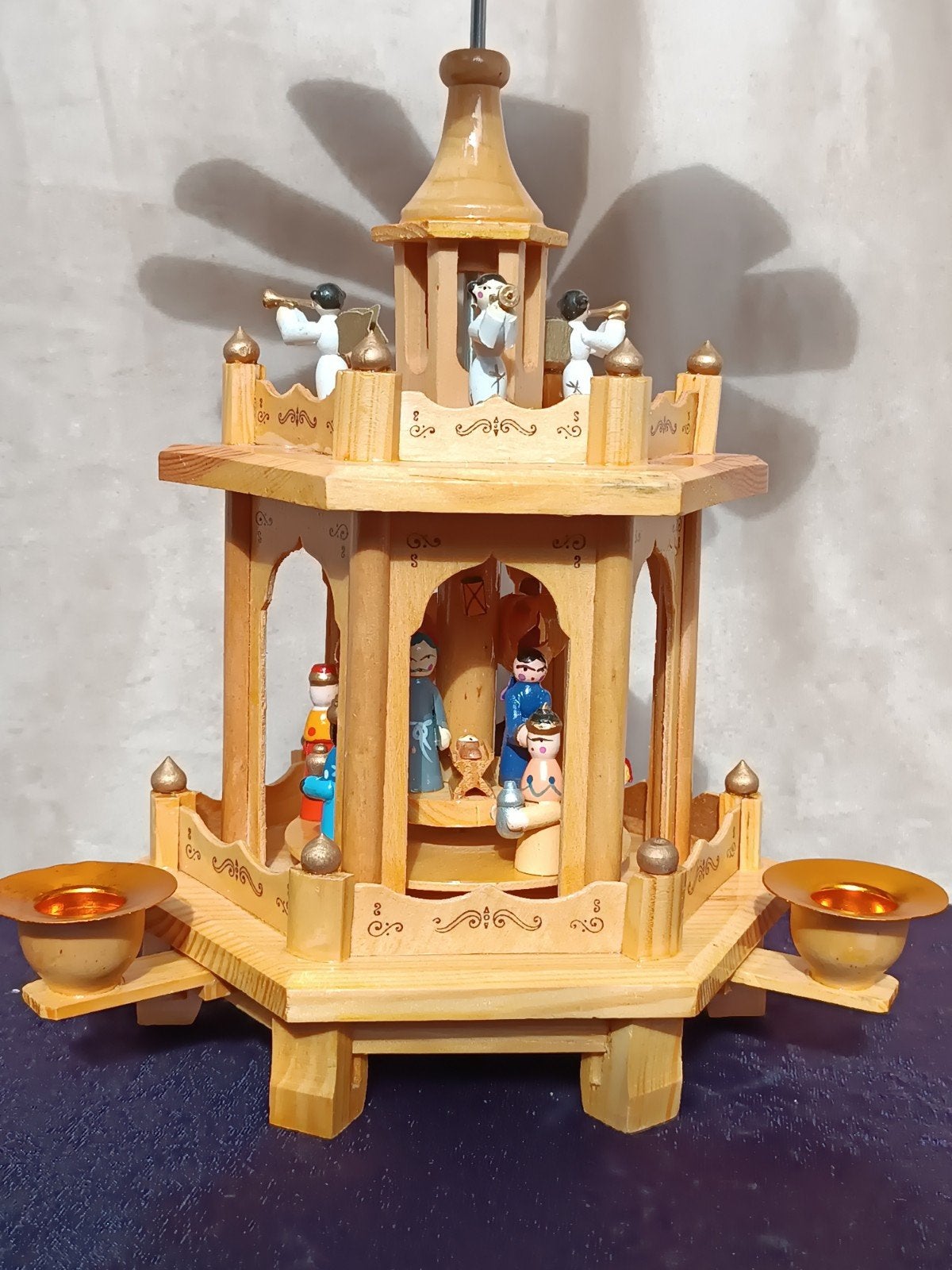 Weihnachts Pyramide Carousel Kerst Draaimolen, Diversen, Ophalen of Verzenden, Zo goed als nieuw