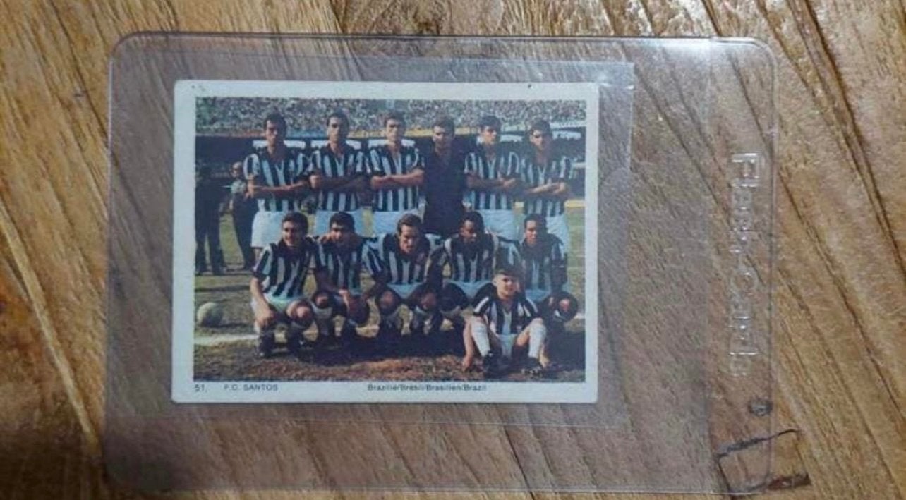 Prachtige Rookie 1968 Pele Santos Monty gum Brazilie, Ophalen of Verzenden, Zo goed als nieuw
