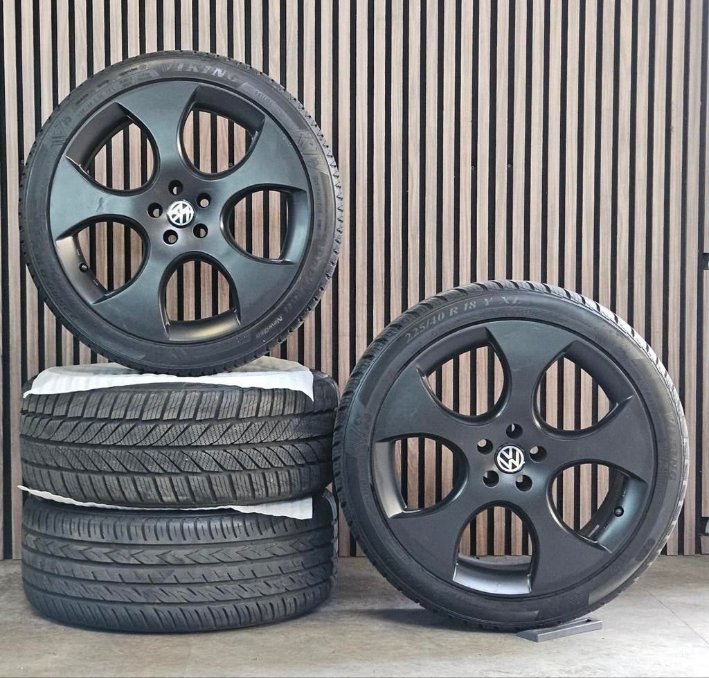 18" Detroit look velgen+Goede Banden 5x112 Golf 4 GTI Bora, Auto-onderdelen, Banden en Velgen, Ophalen, 18 inch, Gebruikt, .
