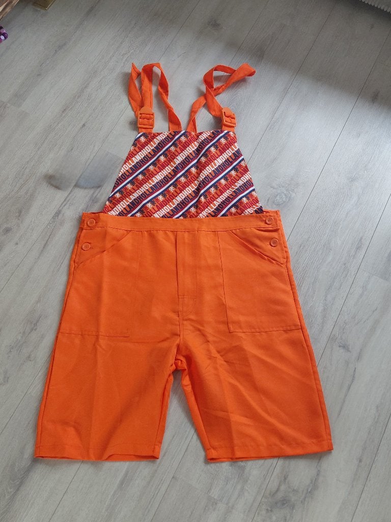 Oranje tuinbroek salopette 40 wk nederland, Maat 42/44 (L), Nieuw, Kleding, Oranje of Koningsdag