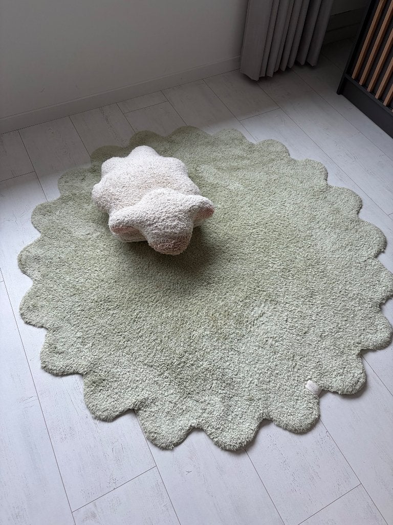 Vloerkleed Lorena calans, Ophalen, Rond, Zo goed als nieuw, Groen