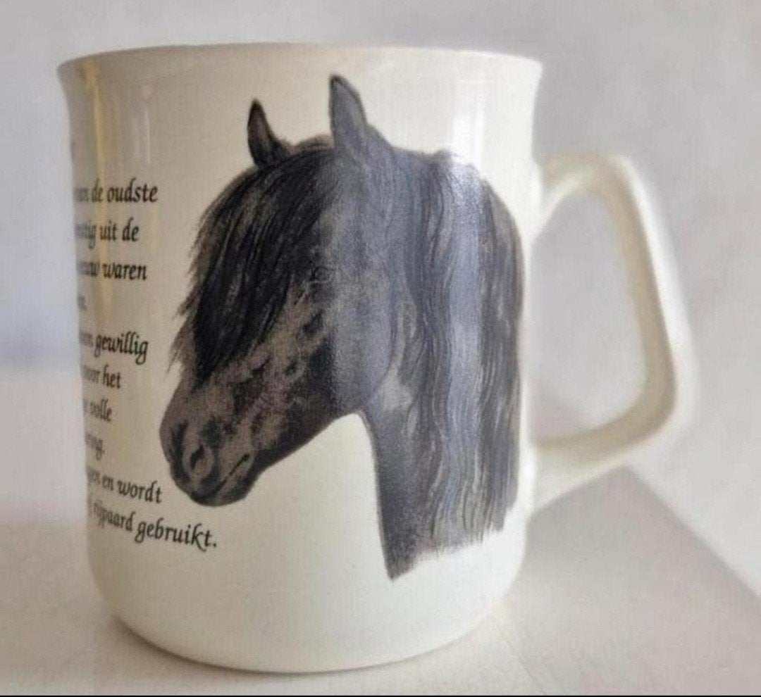 Beker Fries Paard, Ophalen of Verzenden, Zo goed als nieuw, Overige stijlen, Kop(pen) en/of Schotel(s)