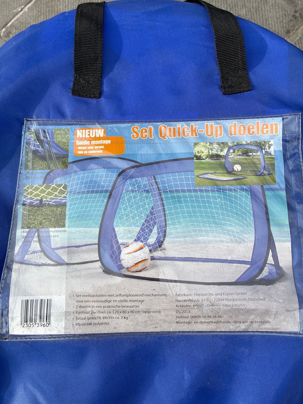 Nieuwe Set Quick-Up Voetbaldoelen - Draagbaar en Snel Op te, Maat XS of kleiner, Ophalen of Verzenden, Nieuw, Overige typen