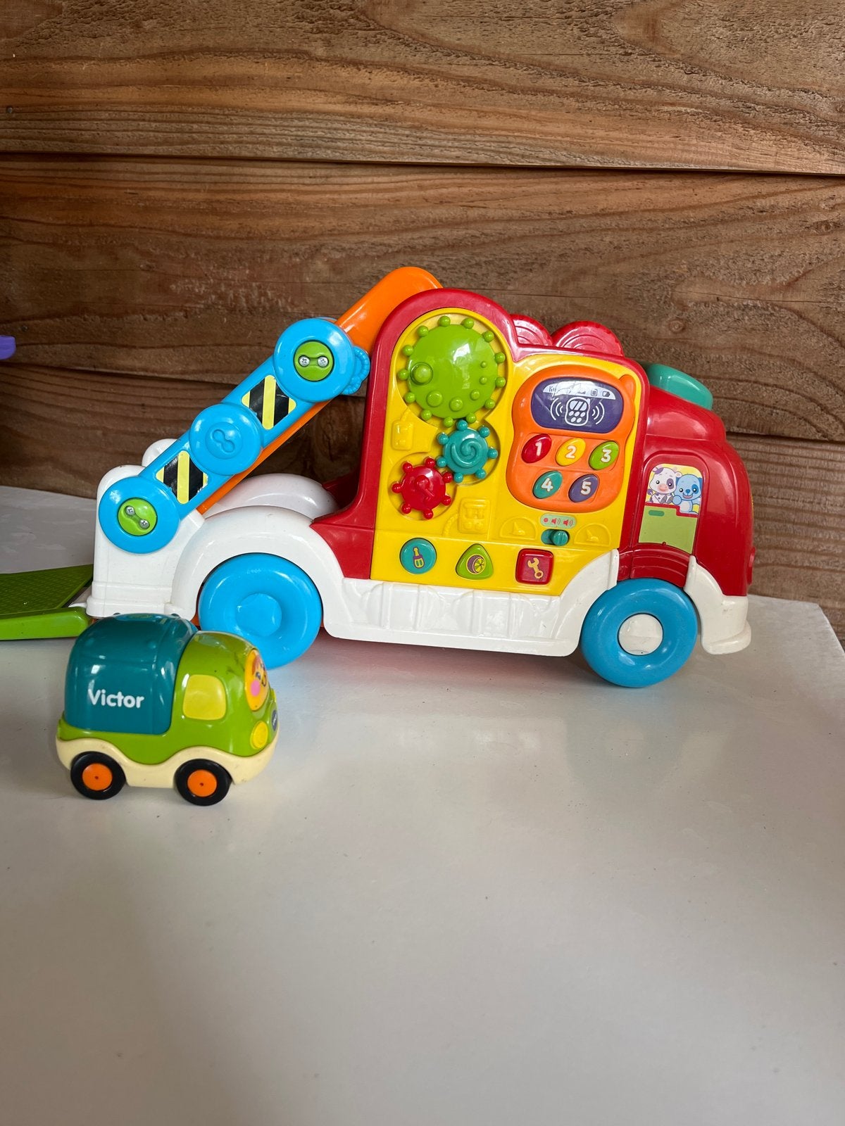 Vtech Toet Toet Auto's Brandweerkazerne met Victor, Ophalen of Verzenden, Gebruikt