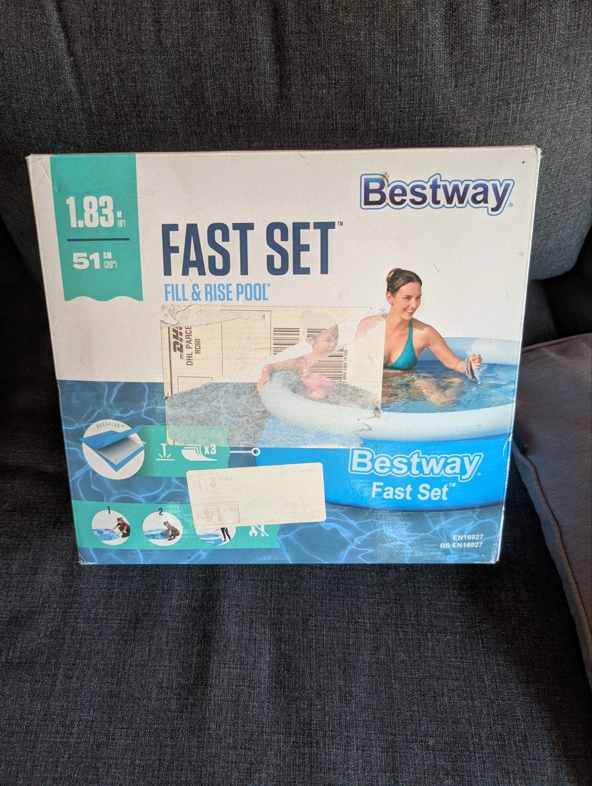 Nieuw in doos, Bestway Fast set 1.83m, Minder dan 80 cm, Opblaaszwembad, Rond, Nieuw