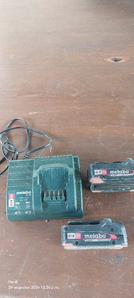 Accu's en acculader Metabo, Ophalen of Verzenden, Gebruikt, Boor- en Schroefmachine