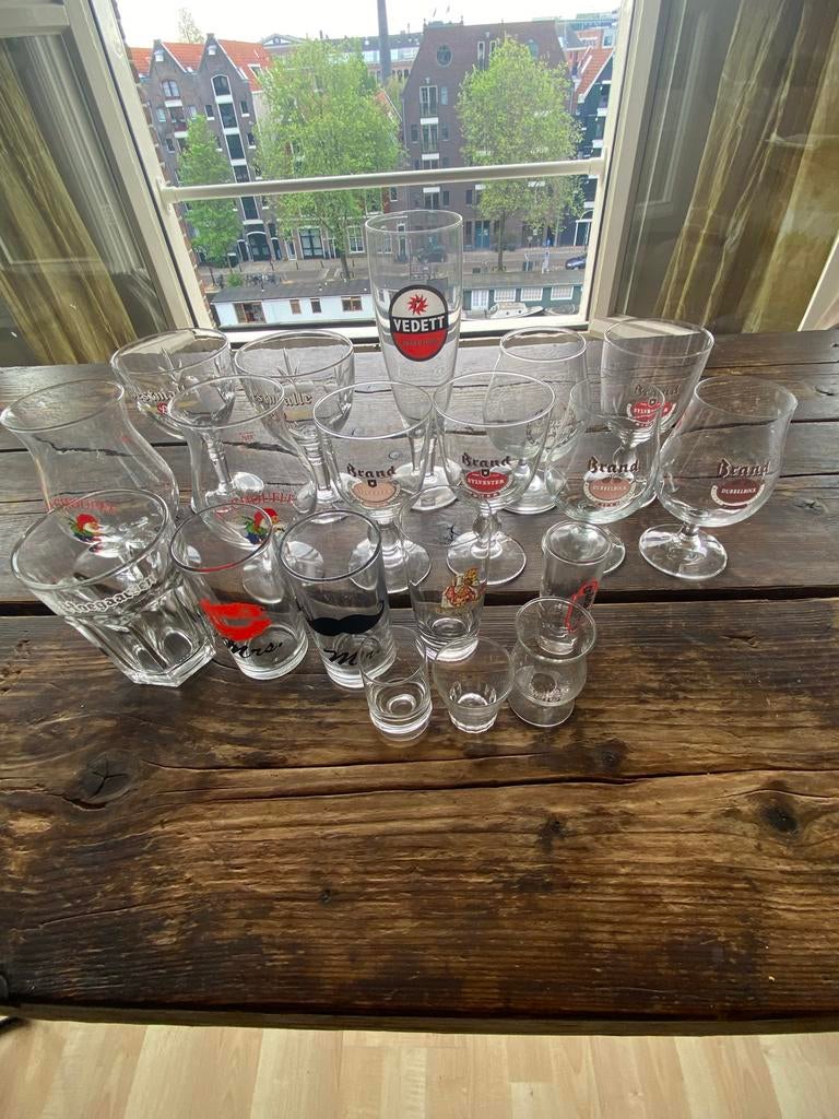 Grote collectie bierglazen (20+ stuks)GRATIS, Ophalen, Zo goed als nieuw