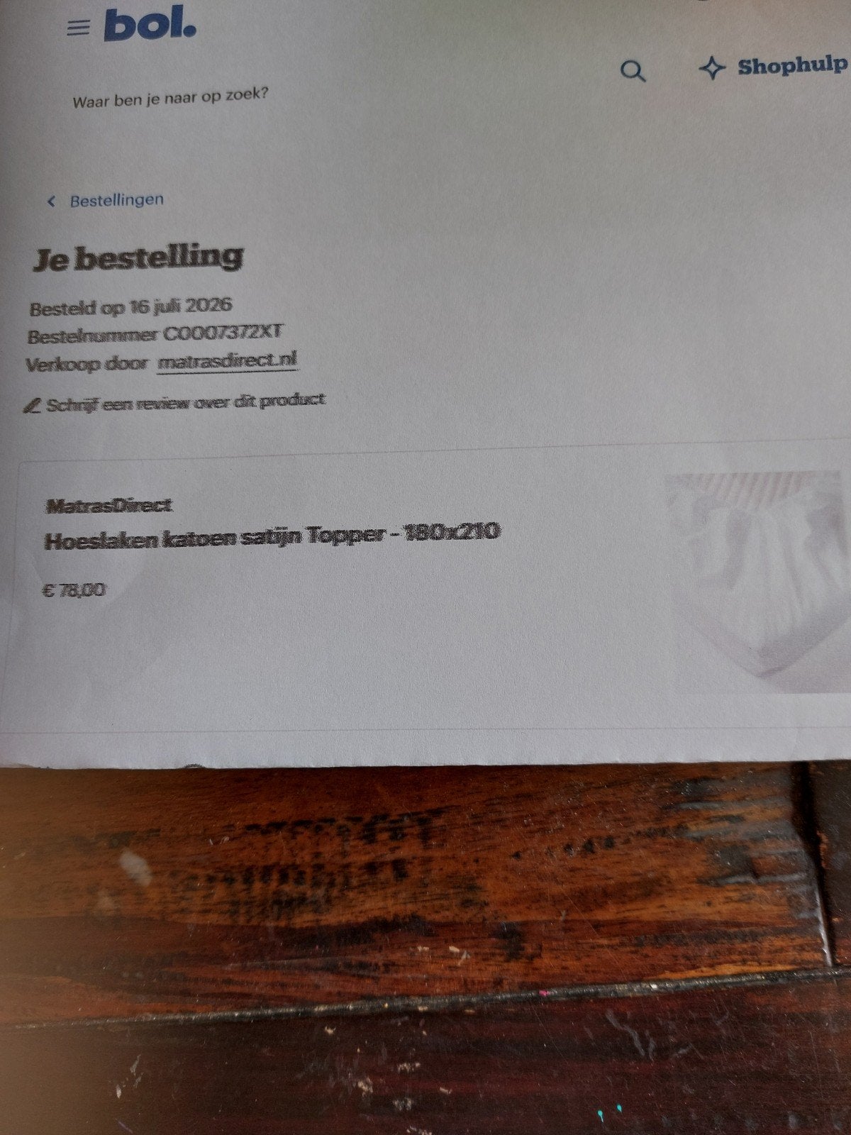 MatrasDirect Hoeslaken katoen satijn Topper - 180x210, Huis en Inrichting, Katoen, Tweepersoons, Ophalen of Verzenden, Zo goed als nieuw