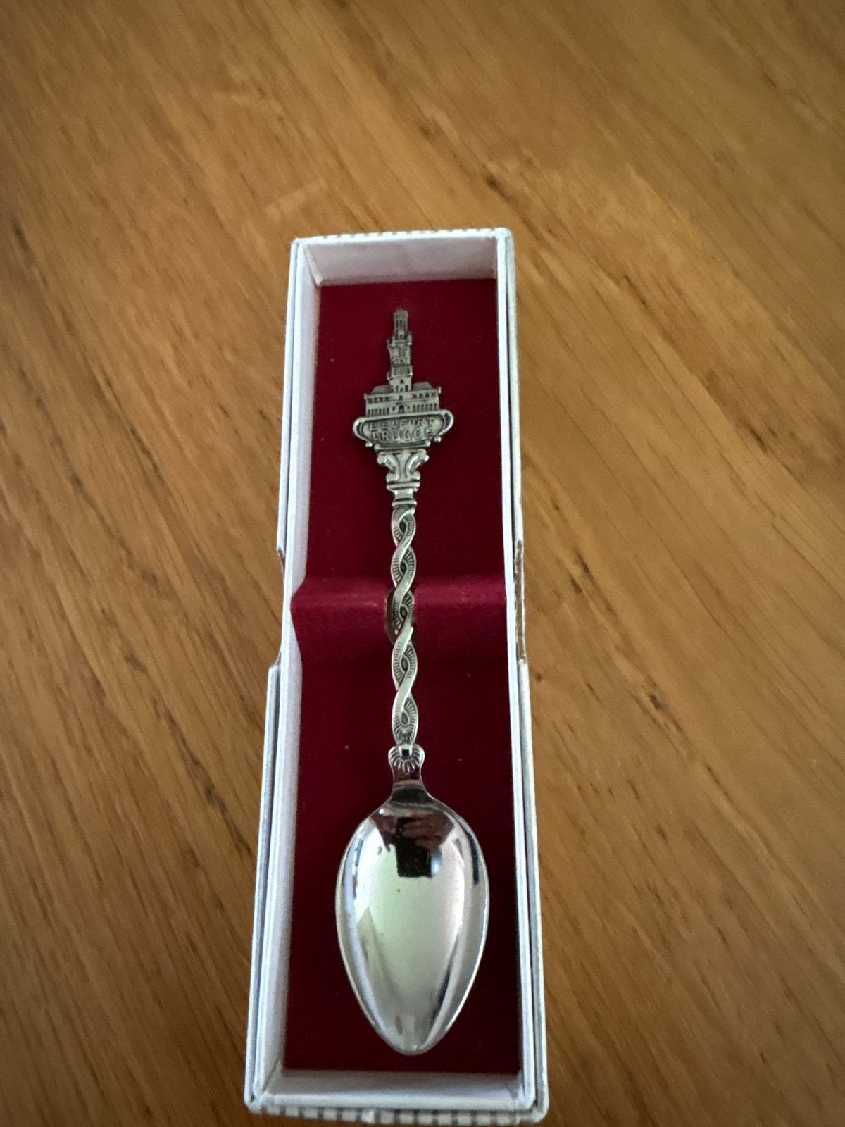 Souvenirlepel Brugge Belfort - Zilverkleurig, Ophalen of Verzenden