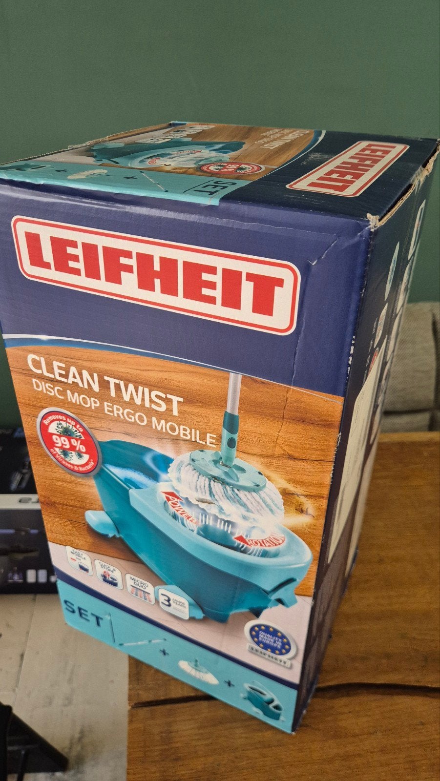 Leifheit Clean Twist Disc Mop Ergo Mobile Set dweil, Huis en Inrichting, Schoonmaakartikelen, Mop of Dweil, Ophalen of Verzenden