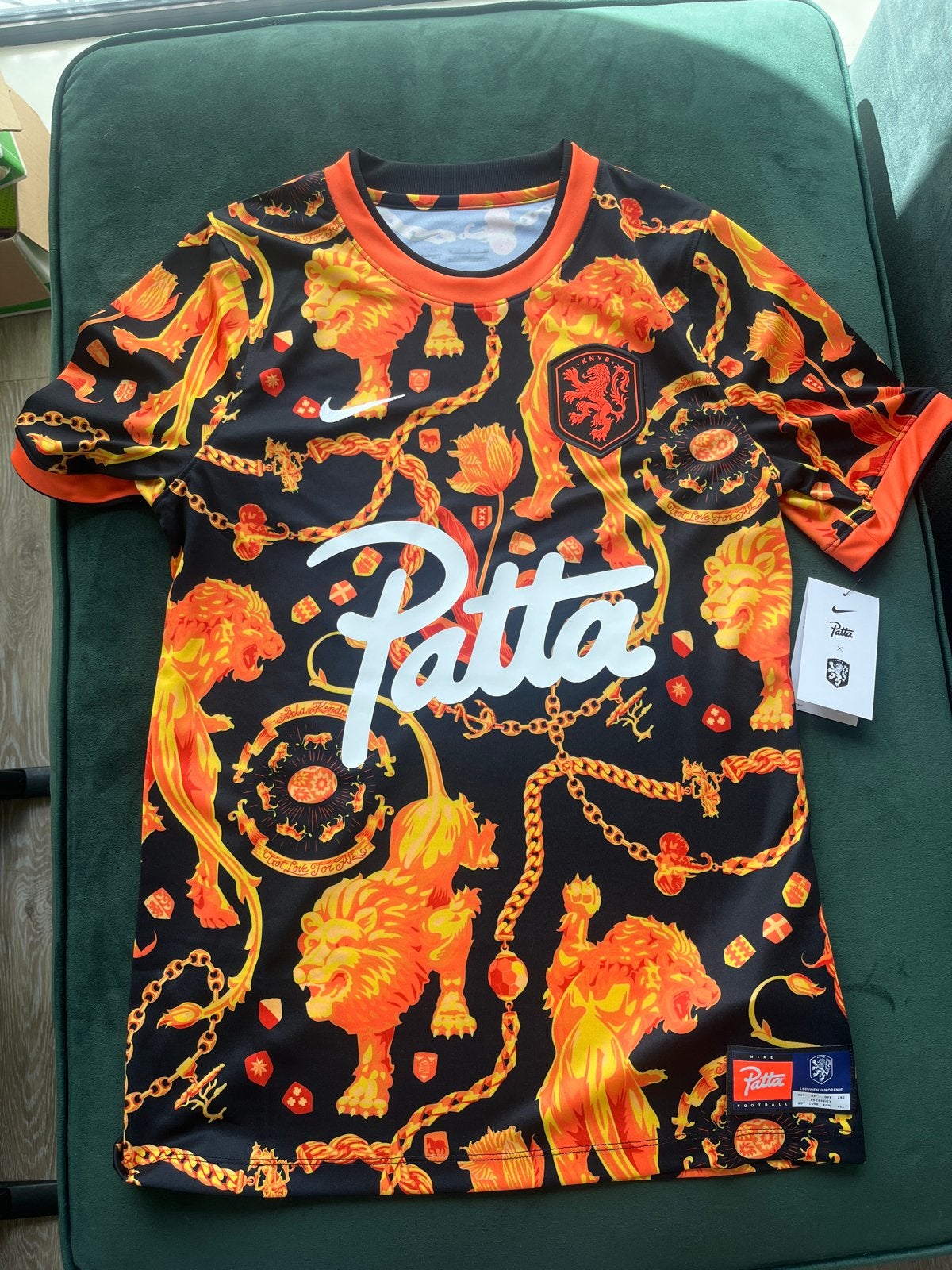Patta x Nike Oranje Leeuwen Voetbalshirt, Zwart, Nieuw, Overige maten, Ophalen of Verzenden
