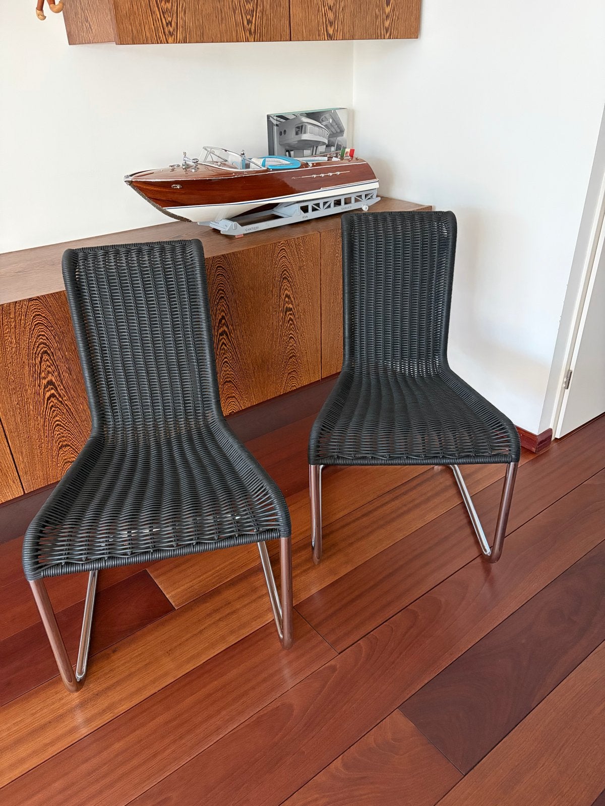 Set van 2 Tecta b20 stoelen, Huis en Inrichting, Stoelen, Ophalen, Twee, Zwart, Riet of Rotan
