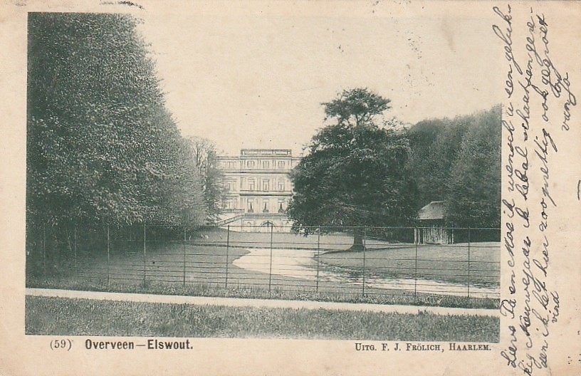 Overveen Eslwout  frolich nr 59 1902, Ophalen of Verzenden, Voor 1920, Gelopen, Noord-Holland