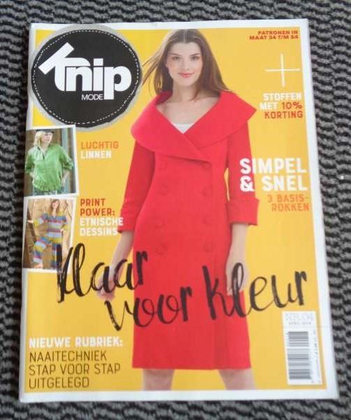 Knipmode nummer 4 april 2018 alle patronen maat 34 t/m 54 XL, Verzenden, Zo goed als nieuw, Vrouw, Knipmode