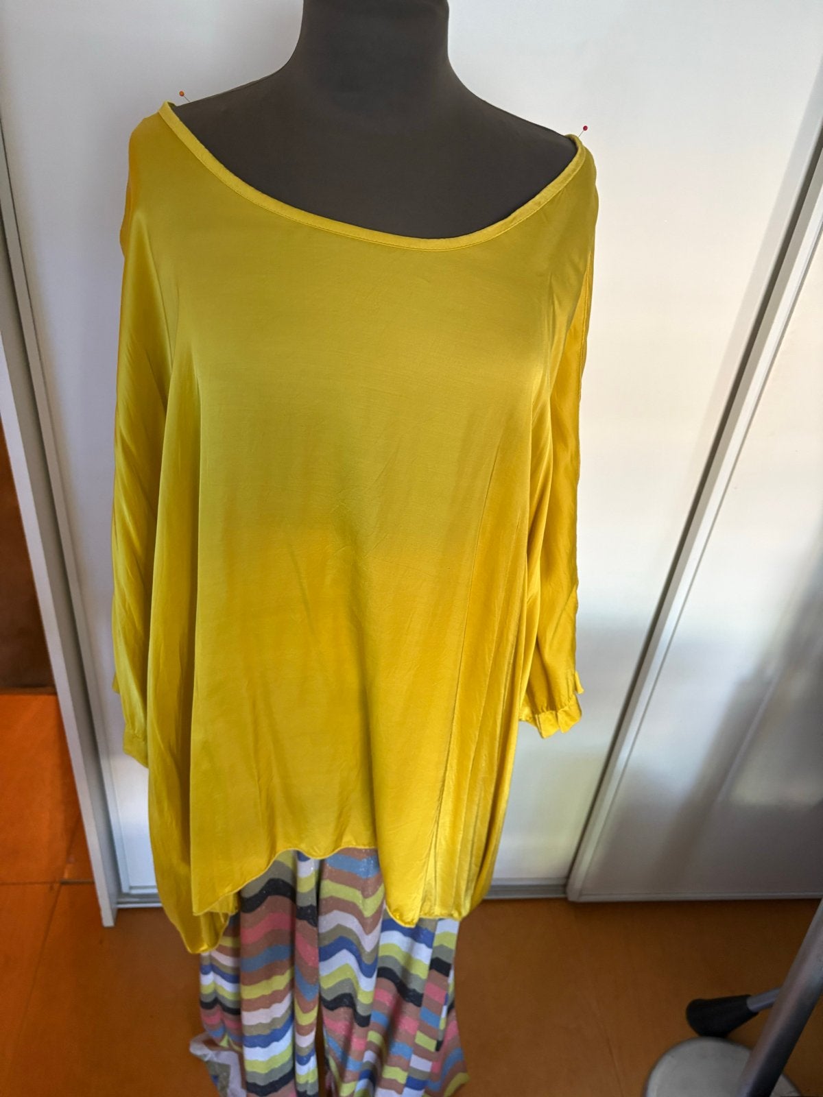 Garconne Geel Viscose Dames Shirt Grote Maat, Kleding | Dames, Geel, Maat 46/48 (XL) of groter, Ophalen of Verzenden, Zo goed als nieuw
