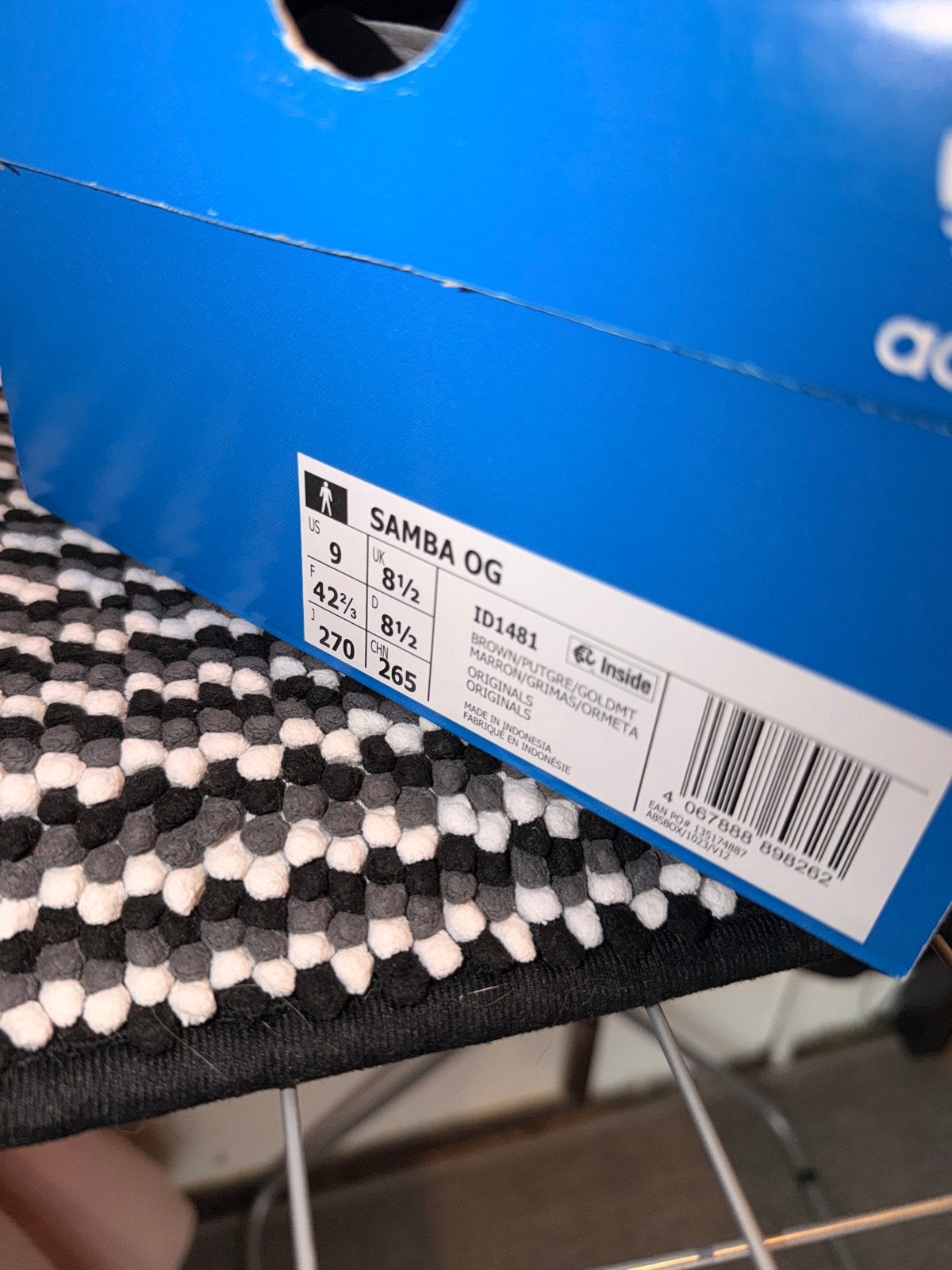 Adidas Samba OG Sneakers - Bruin/Wit - Maat 42 2/3, Ophalen of Verzenden, Nieuw, Bruin, Sneakers of Gympen