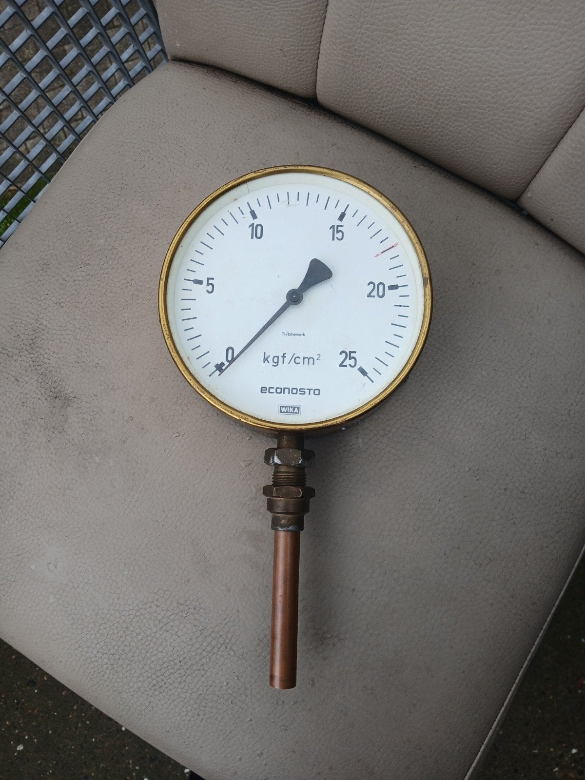 vintage manometer -1 tot+0.5 kg/ cm zie fotos, Ophalen of Verzenden