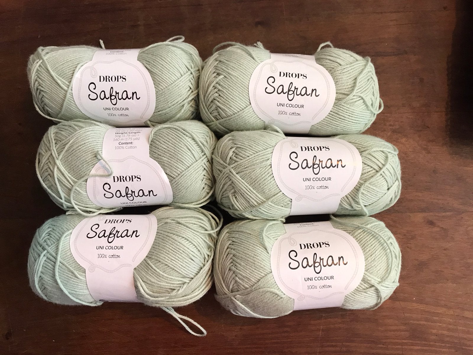 6 bollen Drops Safran voor 7,00 euro, Ophalen of Verzenden, Nieuw, Breien of Haken, Wol of Garen