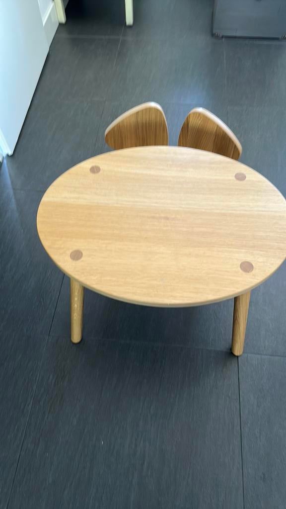Nofred mouse set tafeltje en stoeltje Eiken, Ophalen, Zo goed als nieuw, Overige typen