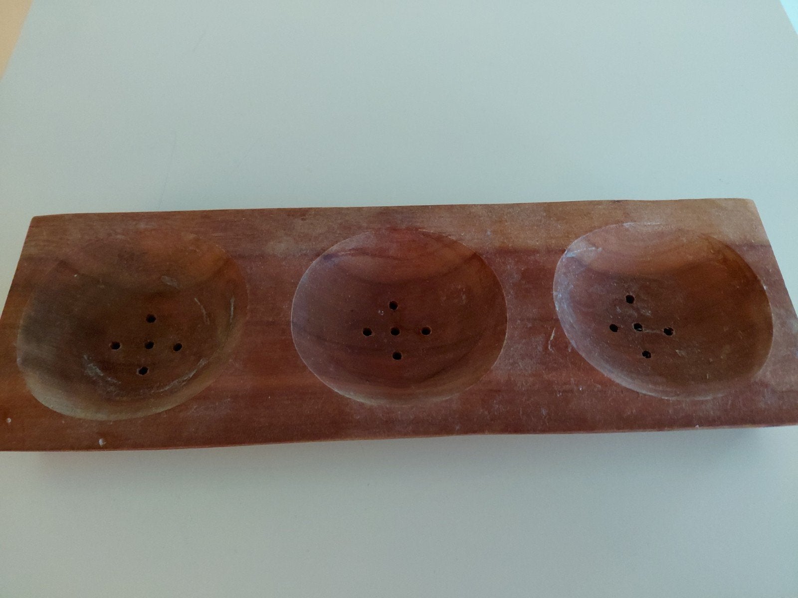 Mooi houten zeepbakje, Gebruikt, Bruin, Overige merken, Zeepdispenser/zeepbakje
