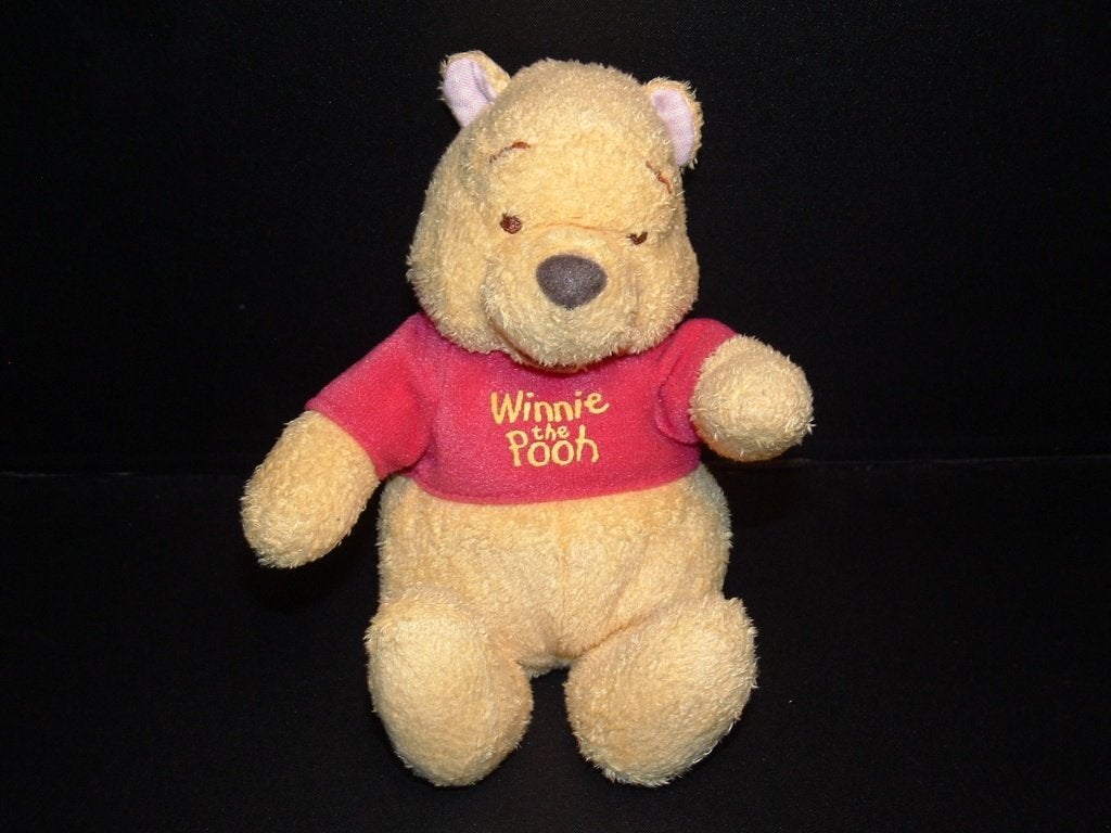 NICOTOY DISNEY BEER KLEIN ZACHTE BADSTOF GEEL MET ROOD, Verzenden, Nieuw, Overige typen