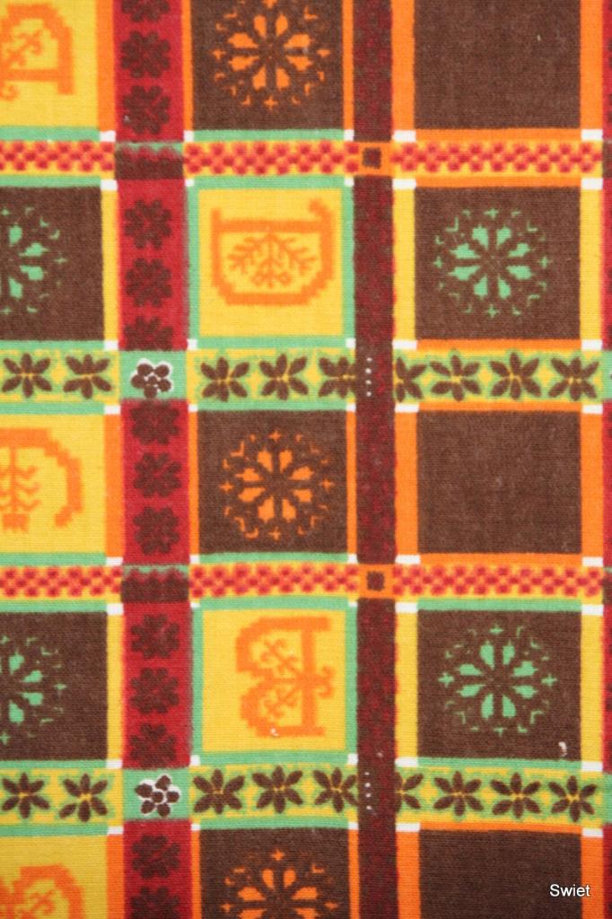 Originele vintage retro stof stoffen gordijnstof Swiet, Overige kleuren, 120 cm of meer, Ophalen of Verzenden, Katoen