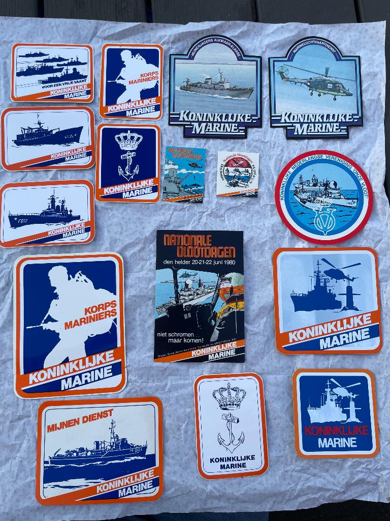 Marine sticker / stickers / vlootdagen, Ophalen of Verzenden, Marine, Nederland, Overige typen