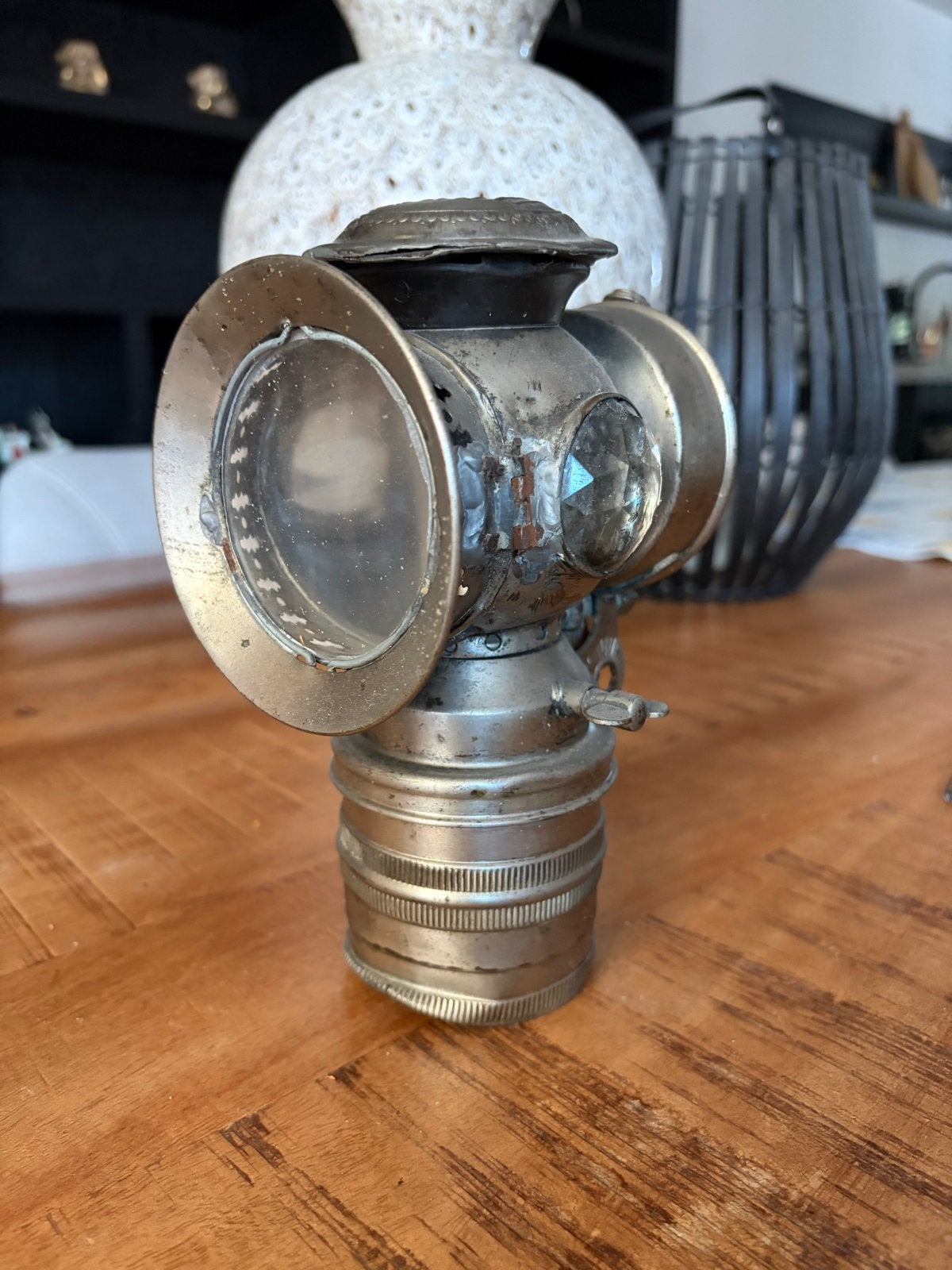 Antieke fietslamp - Unieke decoratie, Antiek en Kunst, Ophalen of Verzenden