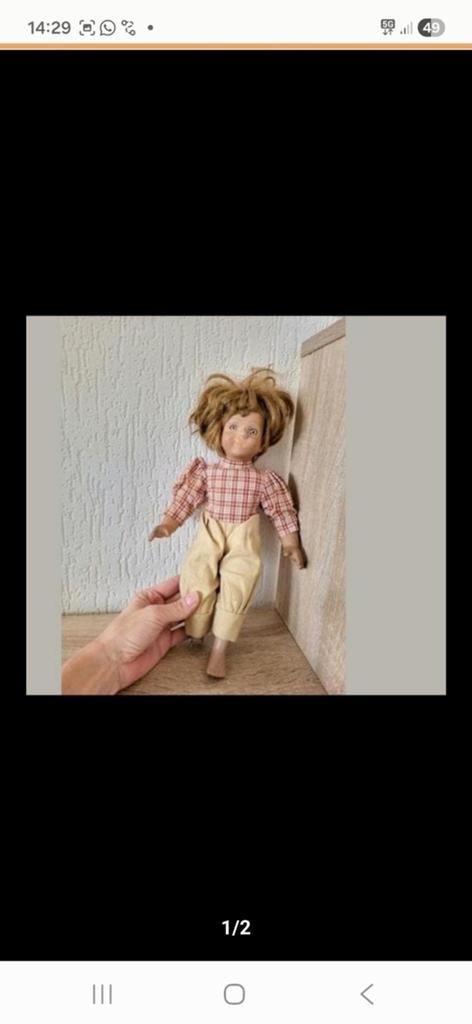Vintage antieke Porseleinen pop €15, Antiek en Kunst, Antiek | Porselein, Ophalen of Verzenden